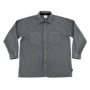 Vintage Northeast Outfitters Button Up Shirt Mens XL Gray Fleece Shacket